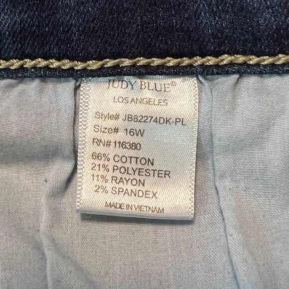 Judy Blue Size 16W Skinny Fit Capri Jeans Women’s Stretch Denim - Picture 4 of 10